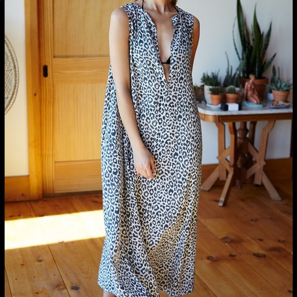 Emerson Fry Dresses & Skirts - Emerson Fry Sleeveless Caftan - Charcoal Leopard